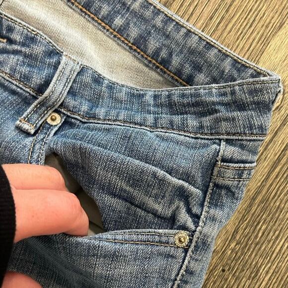 Levi's Womens 521 Too Super Low Boot Cut Jeans Denim Medium Wash Blue Size 9 - Picture 6 of 11